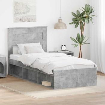 Grey Concerte Bed Frame in Solid Pine – 100x200 cm