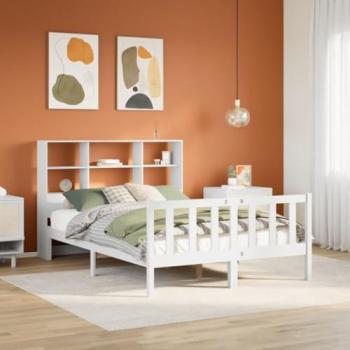 Cama Versátil “Artesanal” en Blanco con Espacio de Almacenaje 135x190