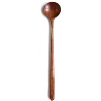 Ustensile de cuisine en bois à longue poignée