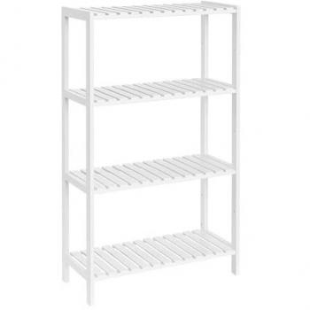 Elegant White Bamboo Shelving