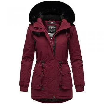 Sportlicher Baumwoll-Parka Wintermantel Olessaa Damen Gr. M Bordeaux
