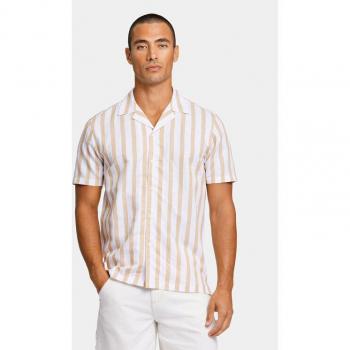 Relaxed Fit Hemd Beige von Lindbergh 30-203321