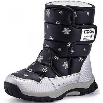 SAGUARO® Kinder Winterstiefel – Schwarz, warm gefüllt, EU 38 – Ideal für kleine Füße
