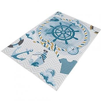 Alfombra de poliéster estampada 100 x 150 cm modelo Mariner multicolor