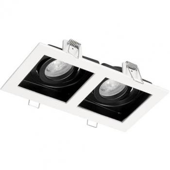 Edo RUTEN 2 Spot GU10 IP20 Carré Noir-Blanc