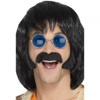 Disguise Hippie Noir, moustaches et côté porc – 43058