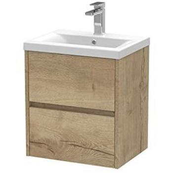 Havana Autumn Oak 500mm Wall Hung Vanity Unit with 40mm Basin