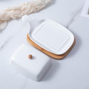 Rectangular Ceramic Butter Holder with Lid
