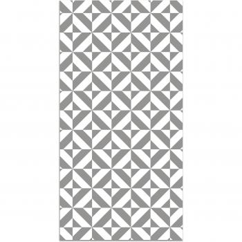 Alfombra Moderna Geométrica Gris 80x200 cm