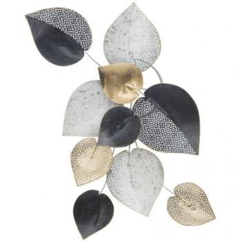 Decorativo Metallo 3D Foglia 10 – Set di Colori – 62,5x5,5x40 cm