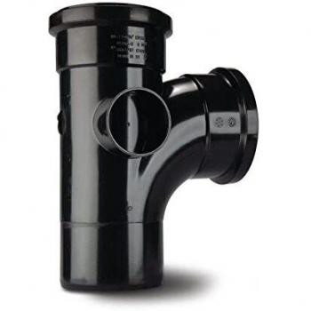 Black 110mm Soil Equal Branch Tee 92.5°