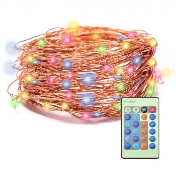 Juboury Starry Lights, Remote Control 33FT 100LED Copper Wire Outdoor and Indoor String Lights Xmas Decorations Fairy Lights for Christmas, Room, Patio, Garden, Backyard Parties (Color Changing)