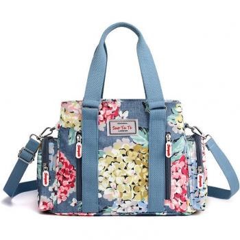 Floral Design Nylon Shoulder Bag for Women