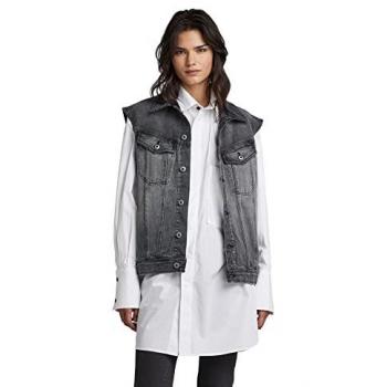 Chaleco G-star Oversized de Denim Gris para Mujer