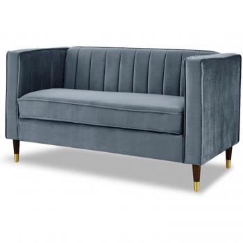 Thomas Grey Velvet Sofa
