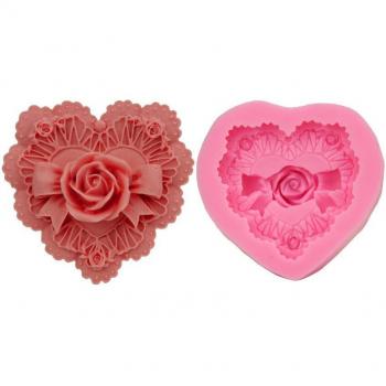 Handmade Rose Heart Soap Mold