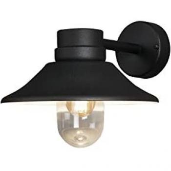 Vega Wandleuchte E27 Schwarz Aluminium