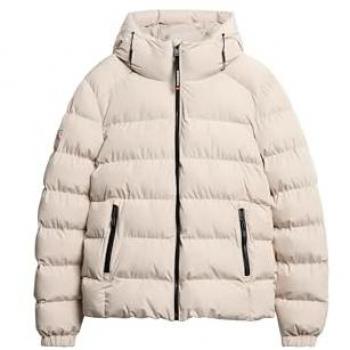 Giacca Piumino con Cappuccio Superdry Sports Beige XL