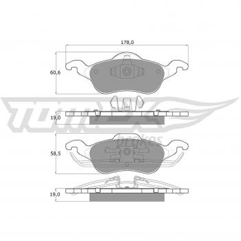 Bremsbeläge vorne TOMEX Brakes TX 12-17