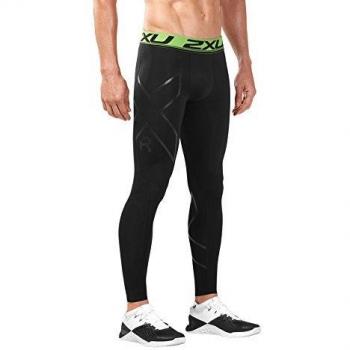 2XU Men's Recovery Compression Tights, Small, Black/Nero