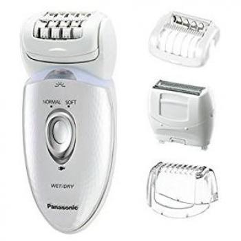 Panasonic Women's Wet & Dry Cordless Epilator with 4 Attachments