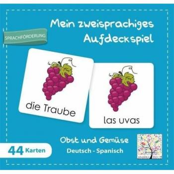 Schulbuchverlag Anadolu Spiel Mein zweisprachiges Aufdeckspiel, Obst und Gemüse Deutsch-Spanisch...