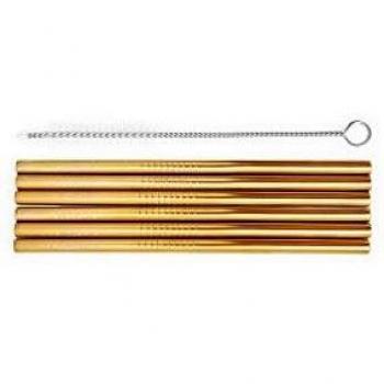Pajitas Acero Inoxidable Legami 6 Unidades + Varilla de Limpieza