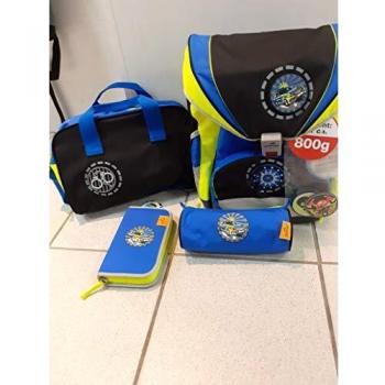 ErgoFlex Schulrucksack‑Set „Switch Patch“ 5‑Teiler – Sicherheitspaket