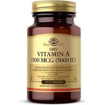 Solgar Dried Vitamin A 5,000 IU 100 Tablets