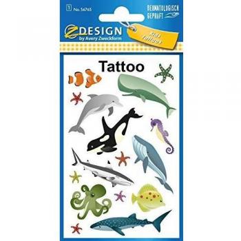 ZDesign KIDS Kinder-Tattoos, Meerestiere, bunt