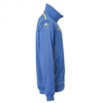 Uhlsport Score Track Full‑Zip Pullover – Dual Color: Azure Blue & Lime Yellow (Boys 11‑12)