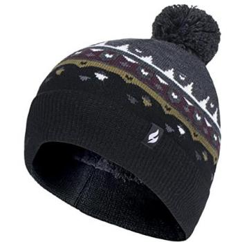 Heat Holders Men's Fleece Lined Knitted Pom Pom Winter Hat
