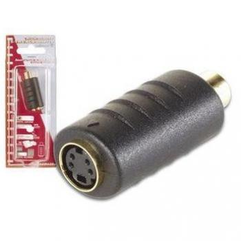 Adaptador S-VHS 4P mini-DIN F para RCA Fêmea Ouro