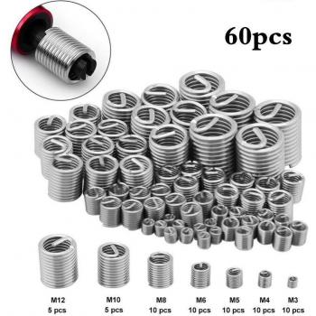 60pcs Wear-Resistant Thread Repair Inserts