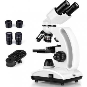 Microscopio Biológico con Soporte para Teléfono