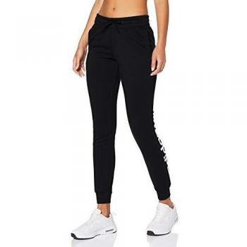 Black and White Adidas Women's Linear Joggers