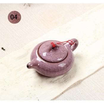 Red China Ice‑Crack Glazed Teapot