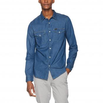 Chemise Western Lee, Chemise Casual Homme, Bleu (True Blue), 46 Centimeters (Taille Fabricant: XX-Large)