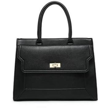 JFY Twist‑Lock Zip Tote, Black