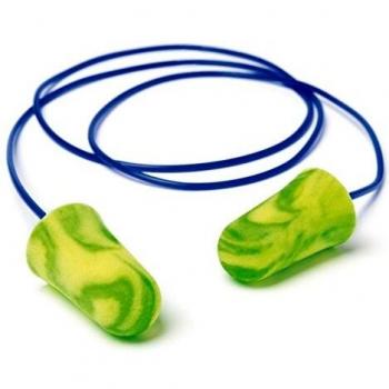 Moldex 6900 Pura-Fit Corded Earplugs Pu Foam Green Yellow