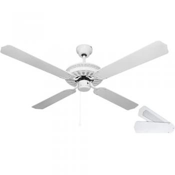Orbegozo Ventilateur de plafond Suinga – 4 pales réversibles, blanc, consommation basse (A++)