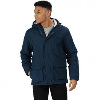 Regatta Parka Blue Wing con Capucha, Forro Polar Impermeable, Hombre, talla XXXL