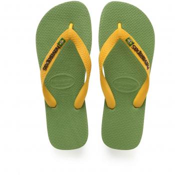Havaianas Unisex-Erwachsene Brasil Logo Zehentrenner, Grün, 37/38 EU