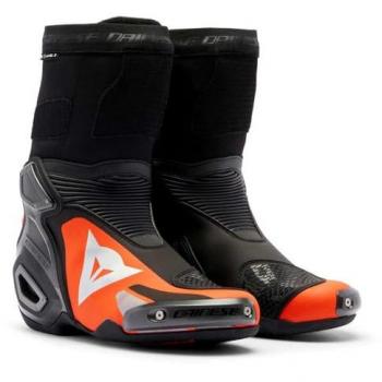 Stivali Moto Racing Dainese AXIAL 2 Black Rosso Fluo taglia 44