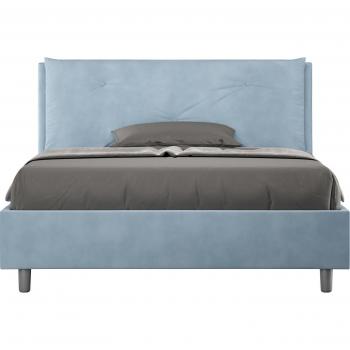 Letto a Rete Sola Azzurro 140x210