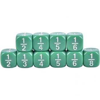 16mm Educational Fractional Dice for Kids