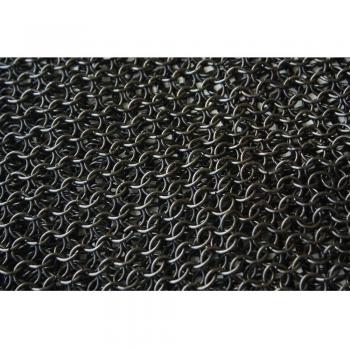 Ritter-Kostüm: Haller Kettenhemd schwarz + Kopfhaube