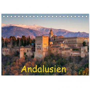 Andalusien 2025: Tischkalender DIN A5 quer von CALVENDO