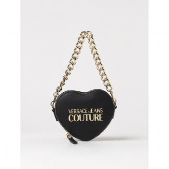 Versace JS Couture Black One-Size Heart‑Chain Handbag Clutch