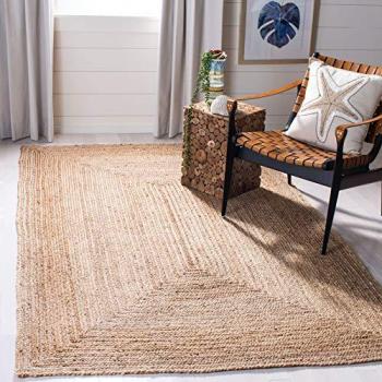 Tapis Jute Beige 120 x 120 cm